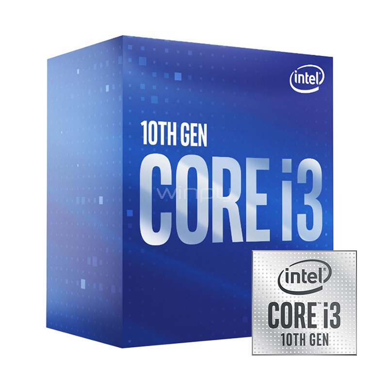 Procesador Intel Core i3-10100 Comet Lake (LGA1200, 4 Cores, 8 Hilos, 3.6GHz)