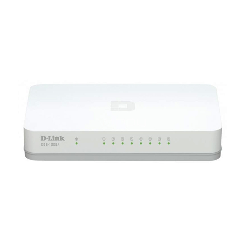 Switch D-Link DGS-1008A de 8 Puertos NWay (Gigabit Ethernet, Auto MDI/MDIX, 16 Gbps)