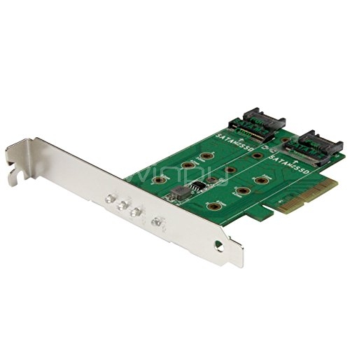 Mecánicamente Por adelantado Desde allí Tarjeta adaptadora StarTech PCI Express de 3 Puertos M2 para SSD (2x SSD  SATA M2, 1x SSD M2 PCIe/NVMe) - Winpy.cl