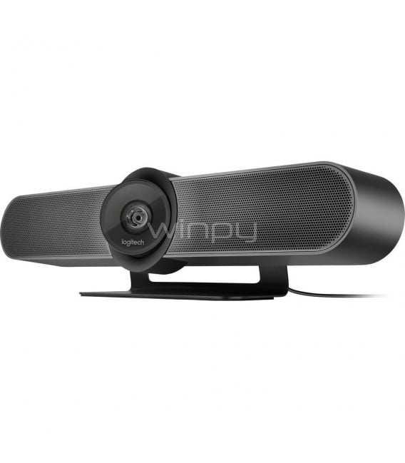 Cámara de videoconferencias Logitech MeetUp + Expansión Mic Black (Ultra HD 4K, 1-8 Personas, USB, Micrófono)