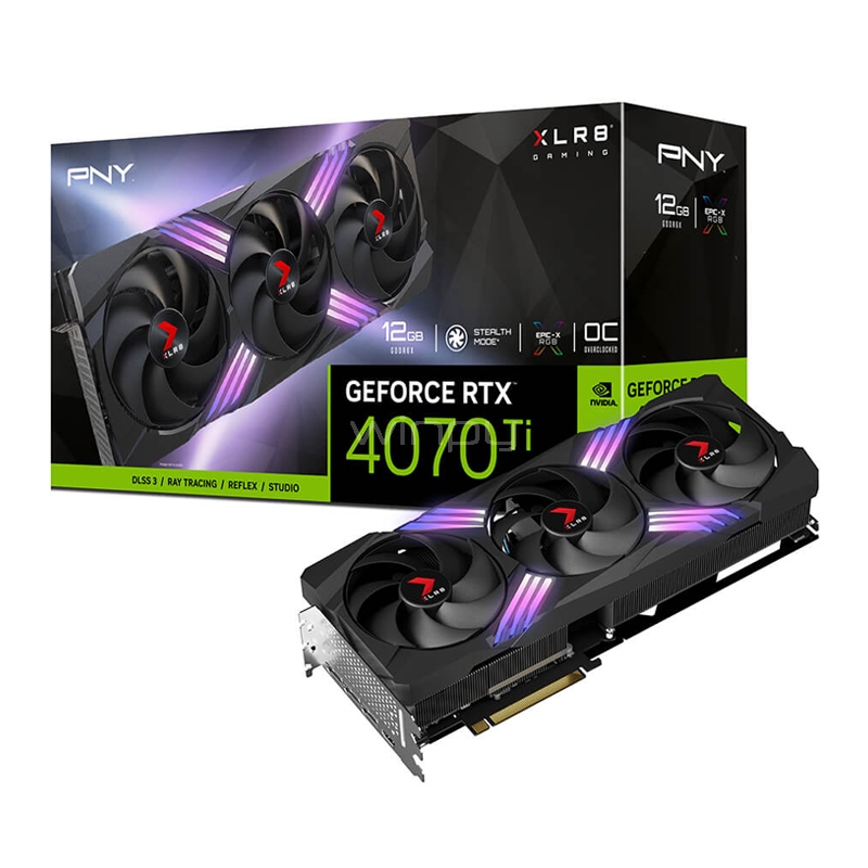 Tarjeta De Video Pny Geforce Rtx 4070 Ti Xlr8 Gaming Oc De 12gb Gddr6x