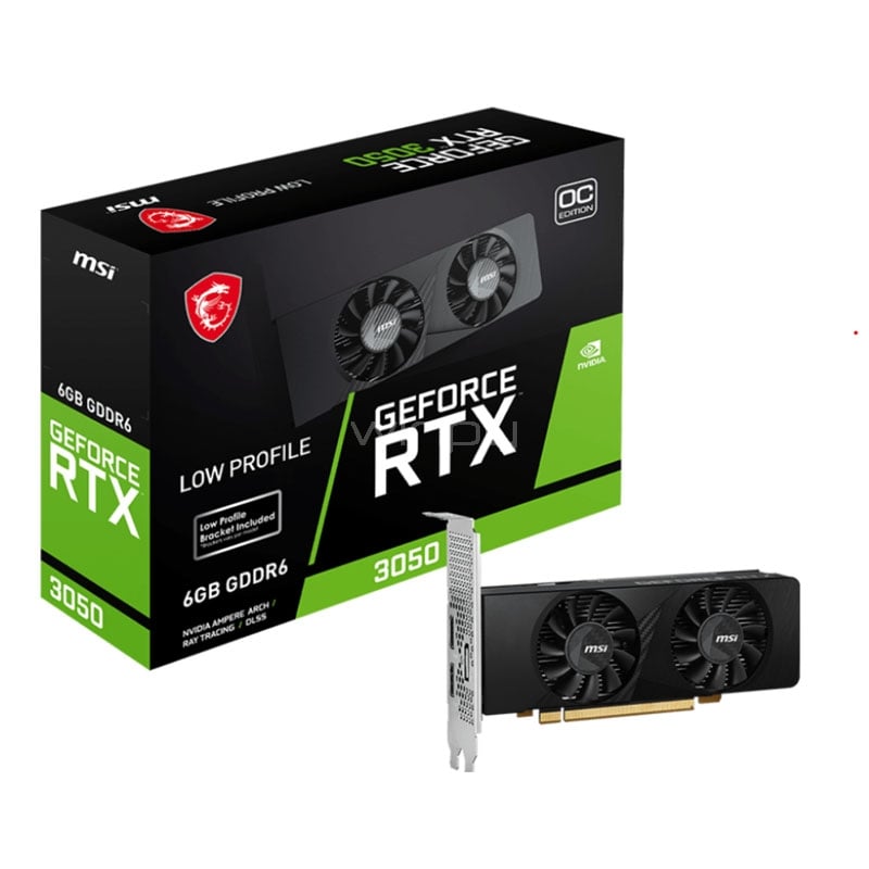 Tarjeta de Video MSI GeForce RTX 3050 LP OC de 6GB GDDR6