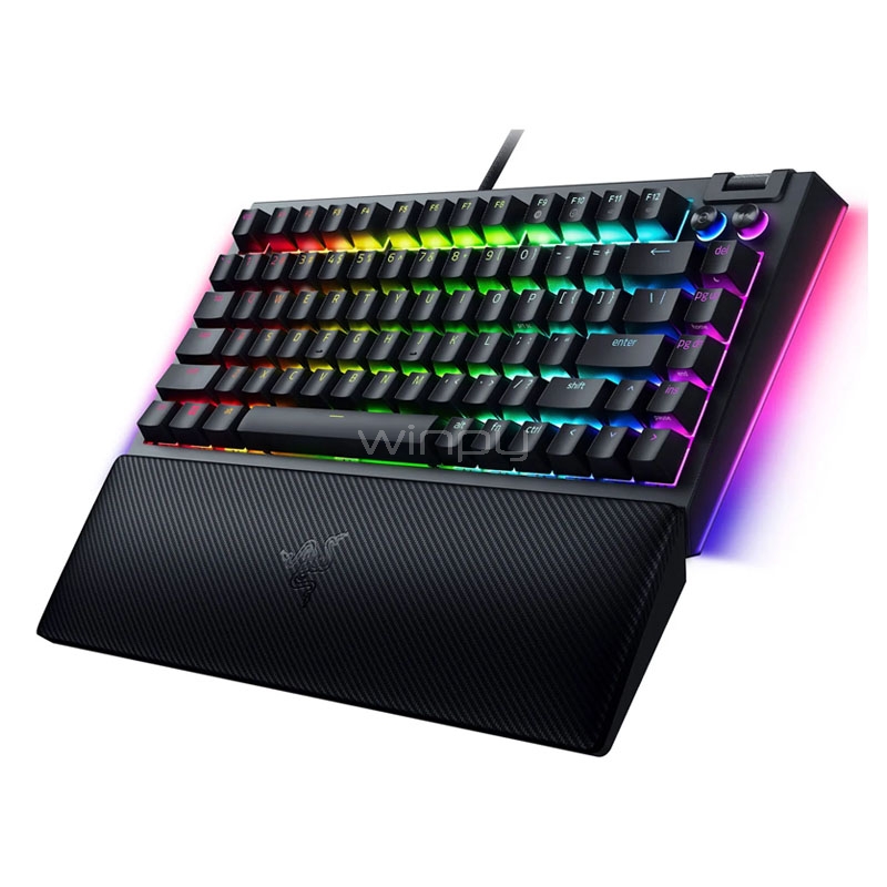 Teclado Mecánico Razer Blackwidow V4 75% (Switch Orange, Inglés, Negro)