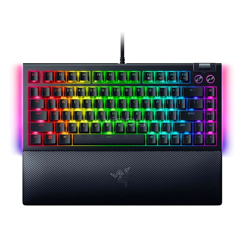 Teclado Mecánico Razer Blackwidow V4 75% (Switch Orange, Inglés, Negro)