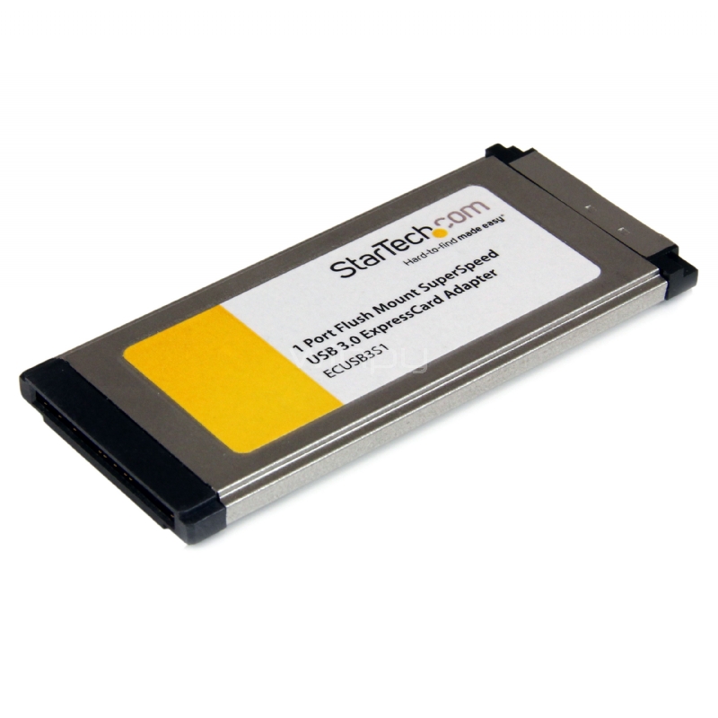 Tarjeta Adaptador ExpressCard/34 USB 3.0 SuperSpeed de 1 Puerto con UASP - Montaje al Ras - Flush Mount - StarTech