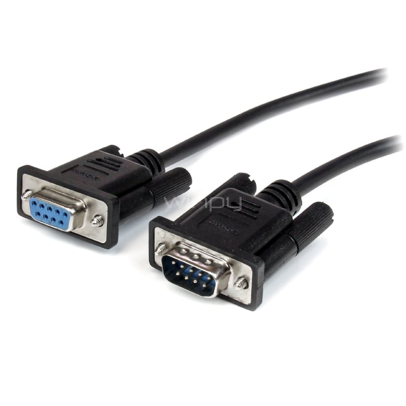 Cable 2m Extensión Directo Straight Through Serial RS232 Video EGA DB9 Macho a Hembra - StarTech