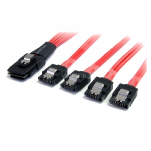 Cable Sata/Sata con cierre de seguridad Rojo 30 cm