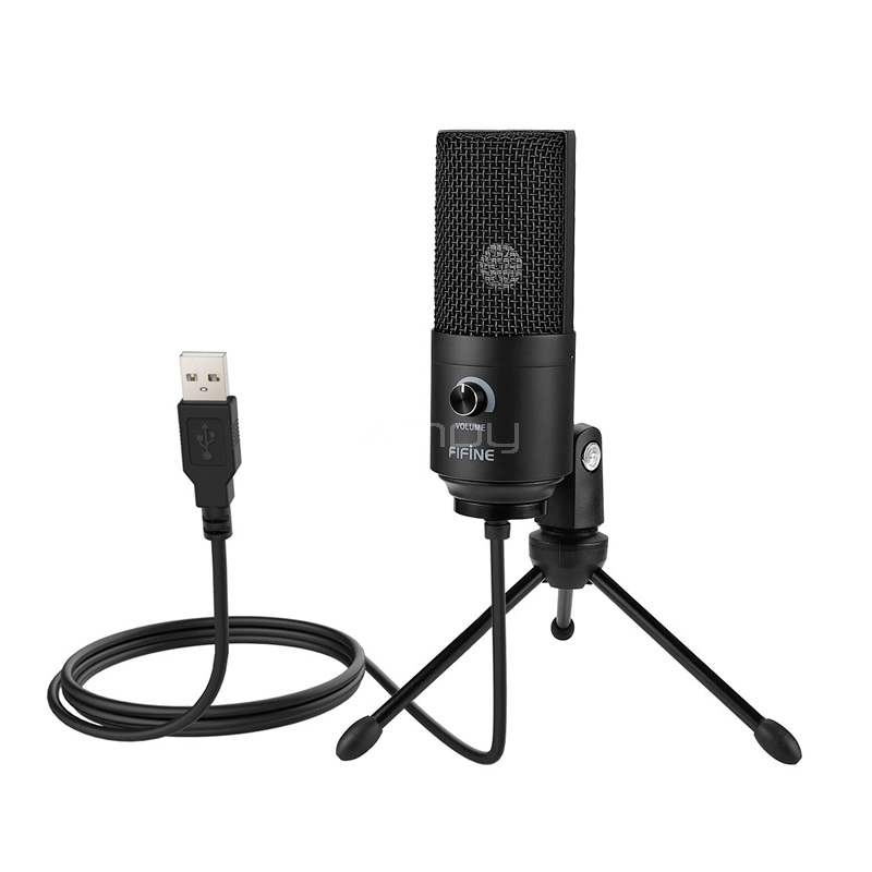 Micrófono USB Fifine con condensador de metal para grabar en computadoras  portátiles MAC o Windows estudio Cardioide de grabación de voces