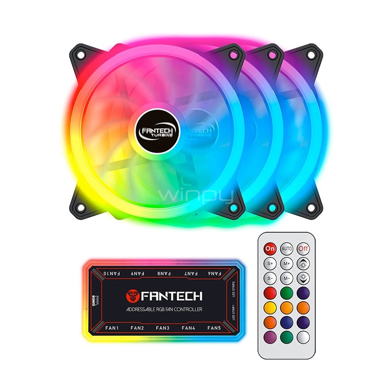 Kit De Ventiladores Fantech Fc124 Turbine Dual Fb 301 Winpycl